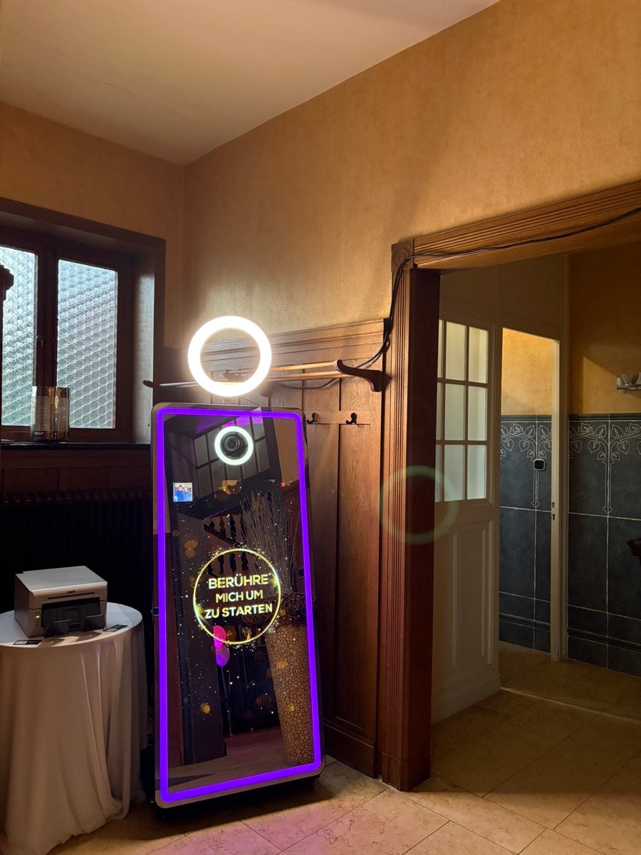 Magic Mirror mit Drucker von FLX Events bei einem 50. Geburtstag in Lüneburg